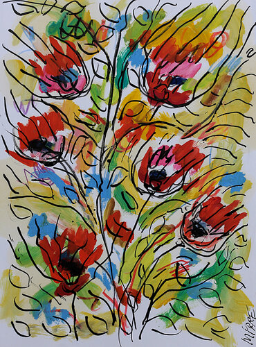 Eglantines van Jean Mirre, Schilderij te koop op Singulart