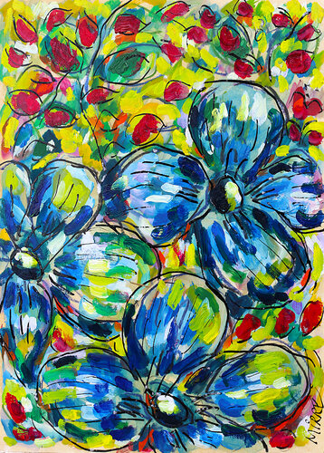 Lapis - Lazuli van Jean Mirre, Schilderij te koop op Singulart