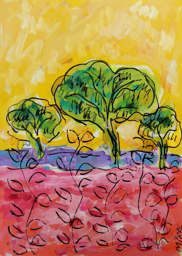 Pink beach van Jean Mirre, Schilderij te koop op Singulart