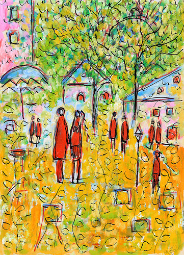 Sérénade amoureuse van Jean Mirre, Schilderij te koop op Singulart