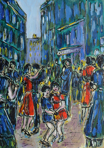 Premier flirt  SOLD par Jean Mirre, Peinture en vente sur Singulart