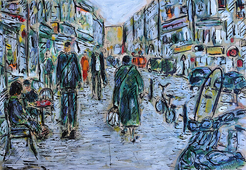Rue du Traiteur par Jean Mirre, Peinture en vente sur Singulart