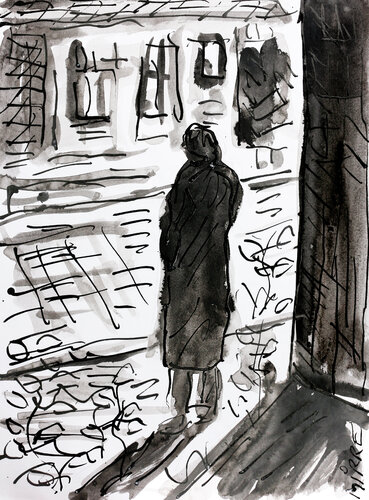 Waiting by Jean Mirre, Painting for Sale on Singulart