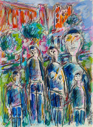 Famille parisienne van Jean Mirre, Schilderij te koop op Singulart