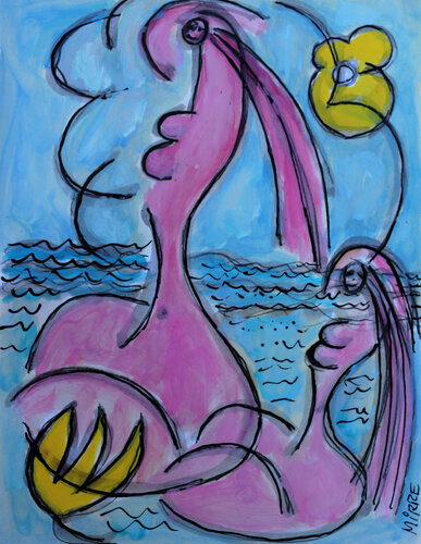 Sirènes di Jean Mirre, Pittura in vendita su Singulart