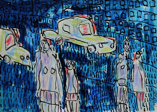 Dark ages van Jean Mirre, Schilderij te koop op Singulart