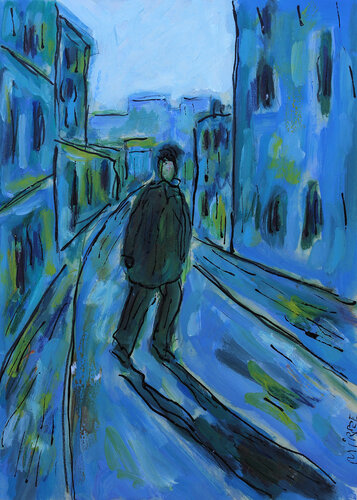 Blue morning by Jean Mirre, 絵画 for Sale on Singulart
