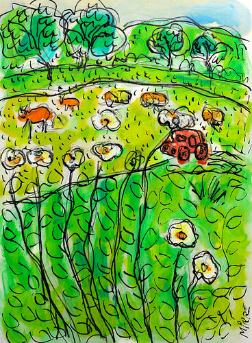 Le beau Limousin van Jean Mirre, Schilderij te koop op Singulart