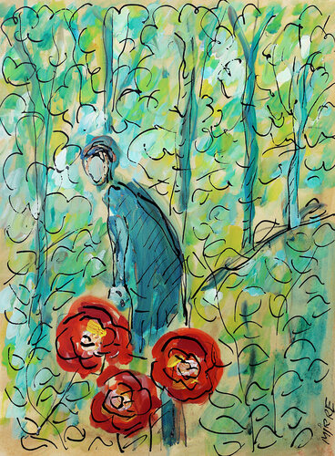 Mon amie la rose by Jean Mirre, Painting for Sale on Singulart