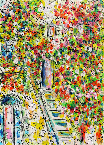 Provence fleurie von Jean Mirre, Malerei kaufen auf Singulart