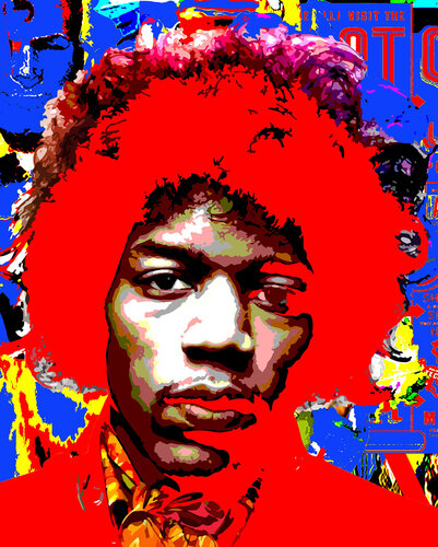 Wild Jimi di Jean Mirre, Stampa in vendita su Singulart