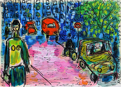 ça roule van Jean Mirre, Schilderij te koop op Singulart