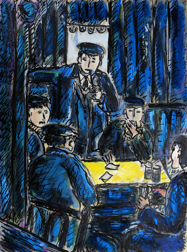 Belote par Jean Mirre, Peinture en vente sur Singulart