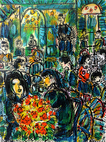 L'anniversaire di Jean Mirre, Pittura in vendita su Singulart