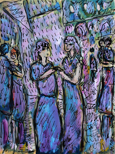 Bal dans la rue de Jean Mirre, Pintura a la venta en Singulart