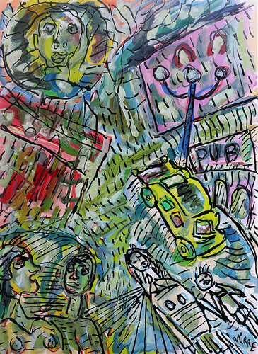 Pagaille van Jean Mirre, Schilderij te koop op Singulart