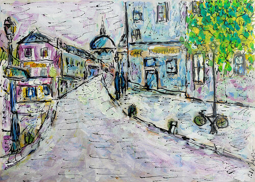 White Montmartre di Jean Mirre, Pittura in vendita su Singulart