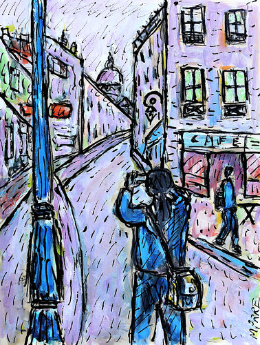La touriste japonaise by Jean Mirre, Painting for Sale on Singulart