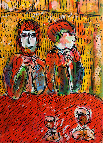 Saltimbanques (d'après Picasso) par Jean Mirre, Peinture en vente sur Singulart