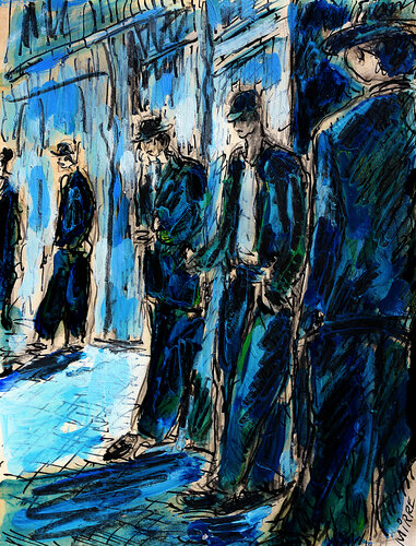 Unemployment par Jean Mirre, Peinture en vente sur Singulart