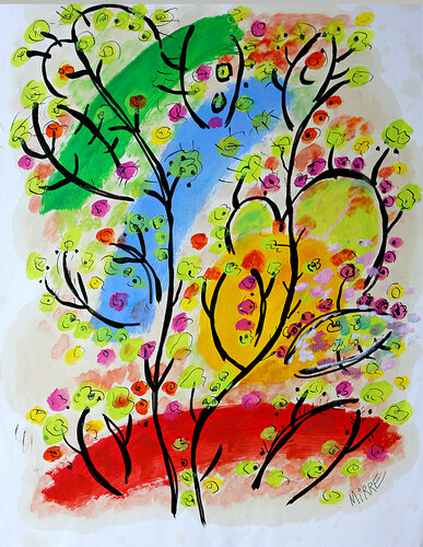 Japanese garden par Jean Mirre, Peinture en vente sur Singulart