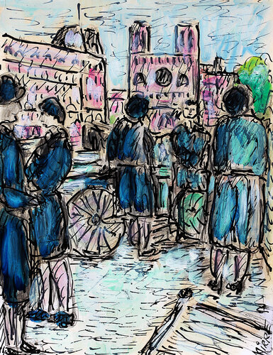 Le triporteur von Jean Mirre, Malerei kaufen auf Singulart