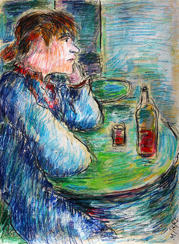 Suzanne d'après Toulouse-Lautrec van Jean Mirre, Schilderij te koop op Singulart
