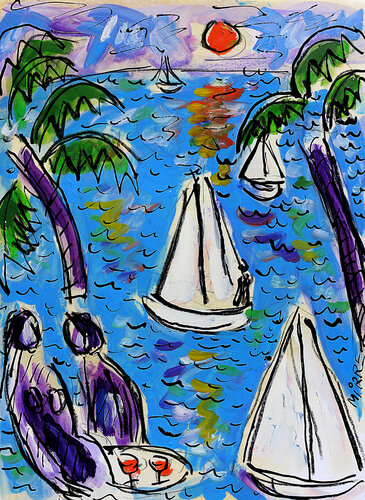 Etude pour l'Anarchie du bonheur van Jean Mirre, Schilderij te koop op Singulart