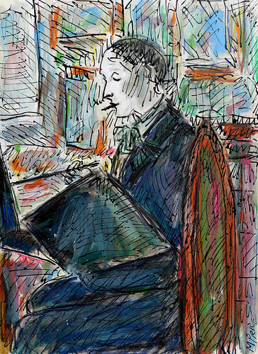 Utrillo peignant par Jean Mirre, Peinture en vente sur Singulart