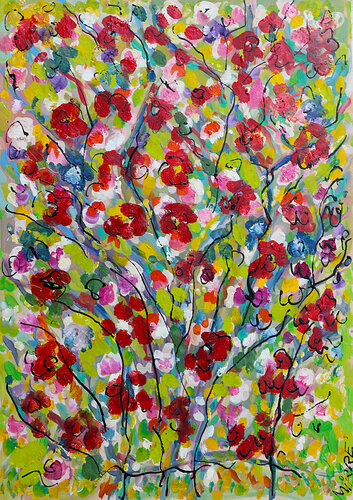 Crimson love par Jean Mirre, Peinture en vente sur Singulart