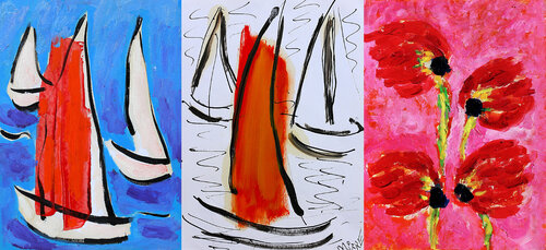 French flag par Jean Mirre, Peinture en vente sur Singulart