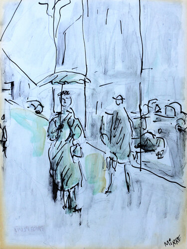 Parapluie di Jean Mirre, Pittura in vendita su Singulart