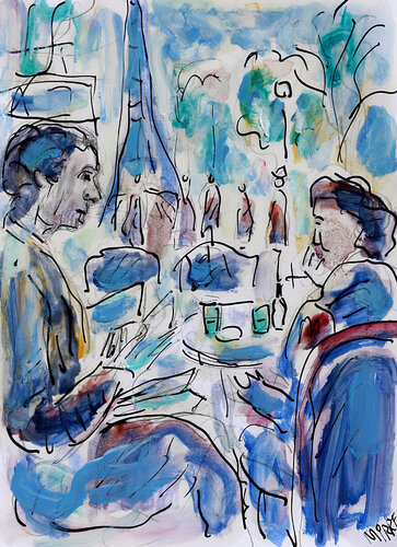 Boire un pot van Jean Mirre, Schilderij te koop op Singulart