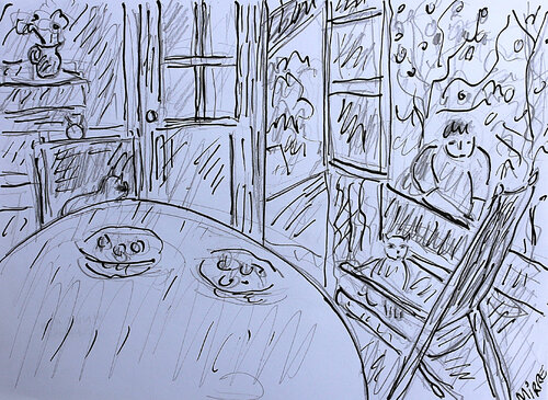 Salle à manger d'après Bonnard van Jean Mirre, Schilderij te koop op Singulart