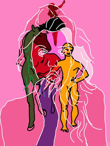 Cheval et danseuse von Jean Mirre, Malerei kaufen auf Singulart