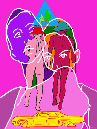 Adam et Eve von Jean Mirre, Malerei kaufen auf Singulart