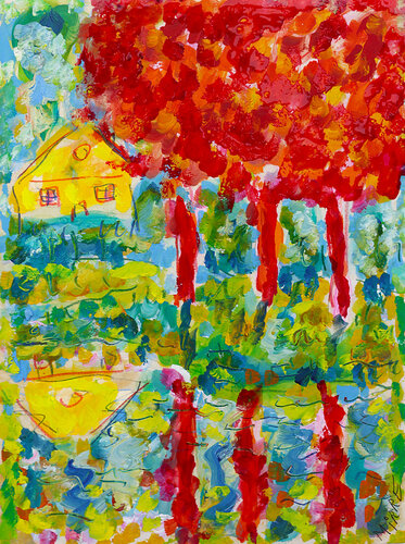 Matin en Suède by Jean Mirre, Painting for Sale on Singulart