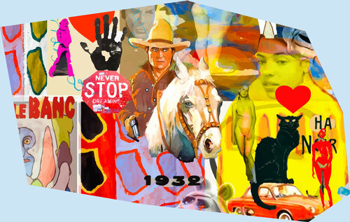 Chat noir di Jean Mirre, Stampa in vendita su Singulart