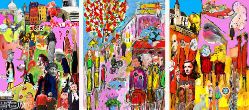 Triptyque Grand Magasin di Jean Mirre, Stampa in vendita su Singulart