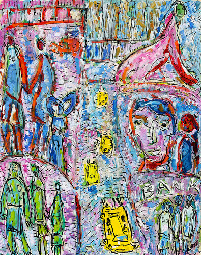 Yellow traffic von Jean Mirre, Malerei kaufen auf Singulart