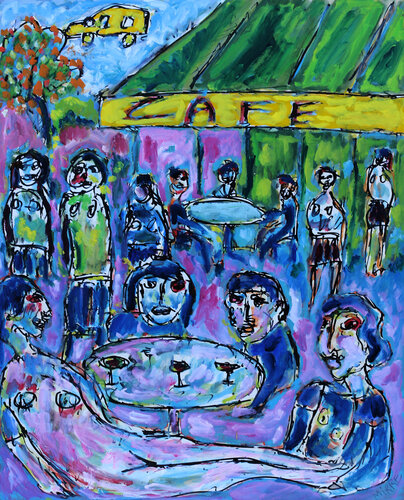 Café Pigalle di Jean Mirre, Pittura in vendita su Singulart