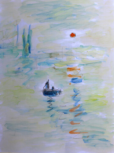 Soleil levant d'après Monet von Jean Mirre, Malerei kaufen auf Singulart
