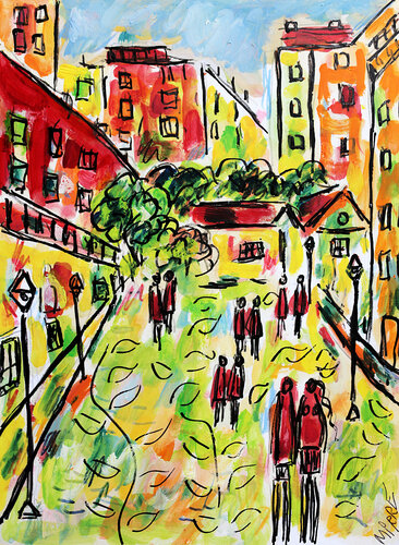 El pueblo unido di Jean Mirre, Pittura in vendita su Singulart