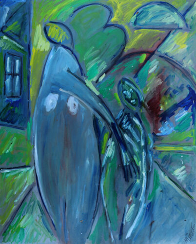 Mother and child di Jean Mirre, Pittura in vendita su Singulart