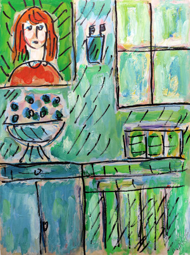 Morning bathroom by Jean Mirre, Painting for Sale on Singulart