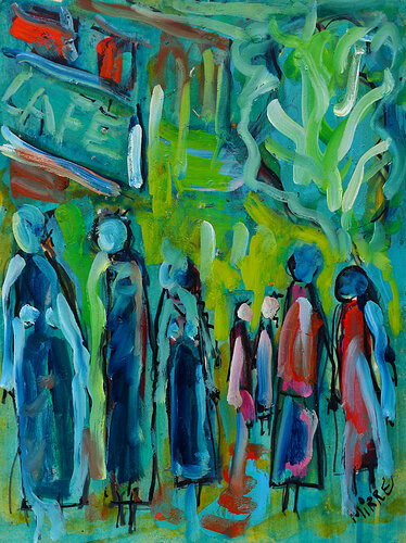 Café Famille di Jean Mirre, Pittura in vendita su Singulart