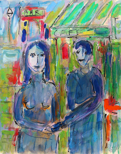 Love Café von Jean Mirre, Malerei kaufen auf Singulart