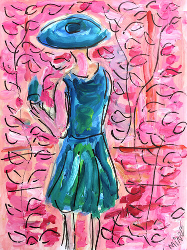 Shopping Lady van Jean Mirre, Schilderij te koop op Singulart
