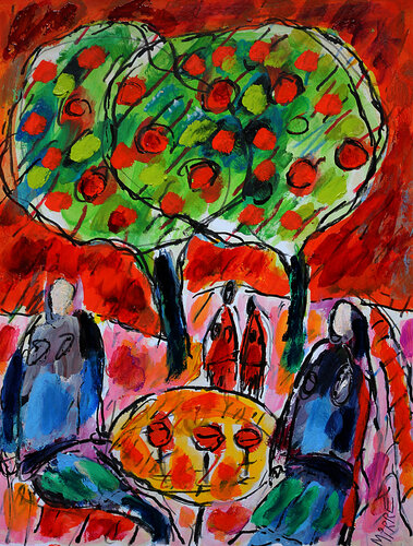 Pommes et cidre di Jean Mirre, Pittura in vendita su Singulart