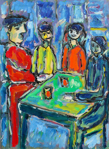 Le conteur par Jean Mirre, Peinture en vente sur Singulart